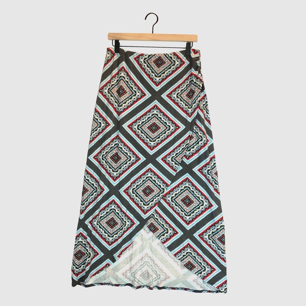 Maeve Midi Length Faux Wrap Tulip Skirt